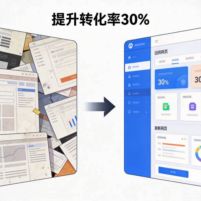 数据分析师查看转化率数据图表