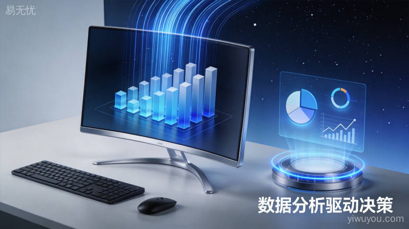 企业数字化转型数据分析场景，商业科技风格，展示现代企业运营氛围