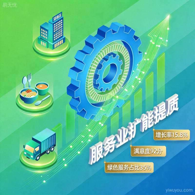 服务业高质量发展与增长指标展示