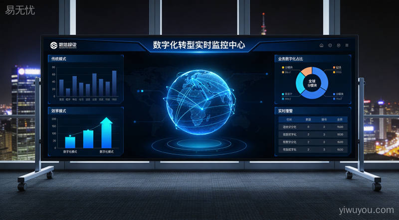 现代科技风格会议室展示行业研究分析场景,专业团队讨论市场趋势