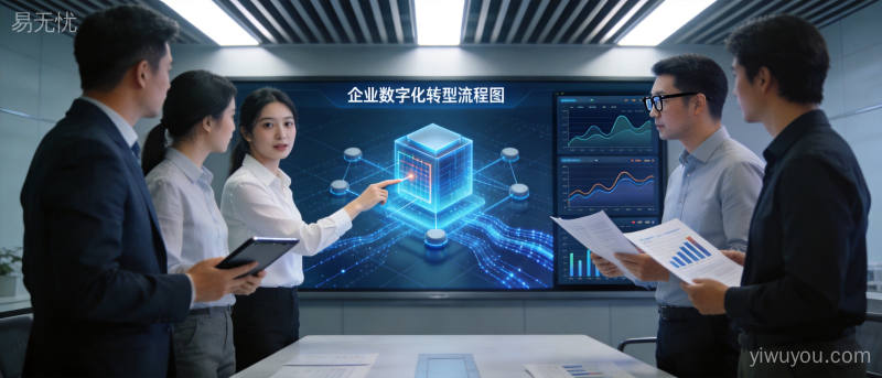 现代办公室里员工使用AI智能体处理财务数据和客户服务,展现人机协同工作场景