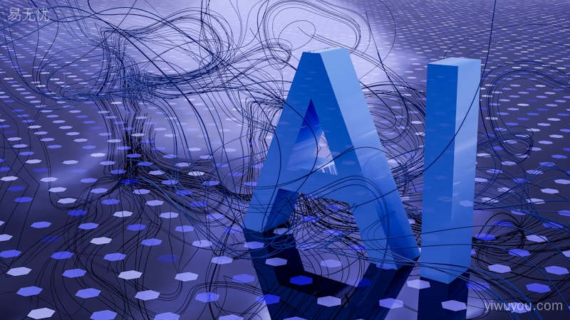 AI智能营销科技概念图,神经网络与商业数据流融合展示