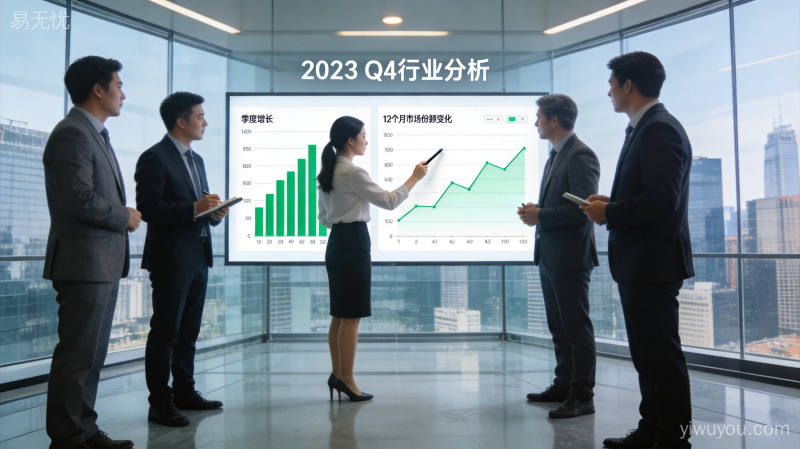 企业数字化转型示意图，专业演讲场景展示行业洞察与数据支撑分析