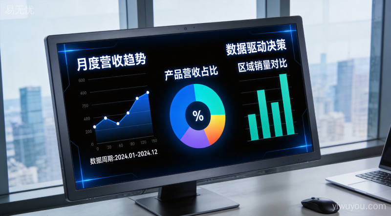 企业运营数据可视化分析大屏展示实时趋势与关键指标